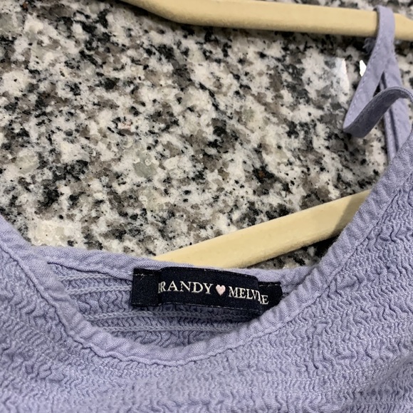 ** BRANDY MELVILLE ** blue rutched cropped tank - Picture 4 of 4